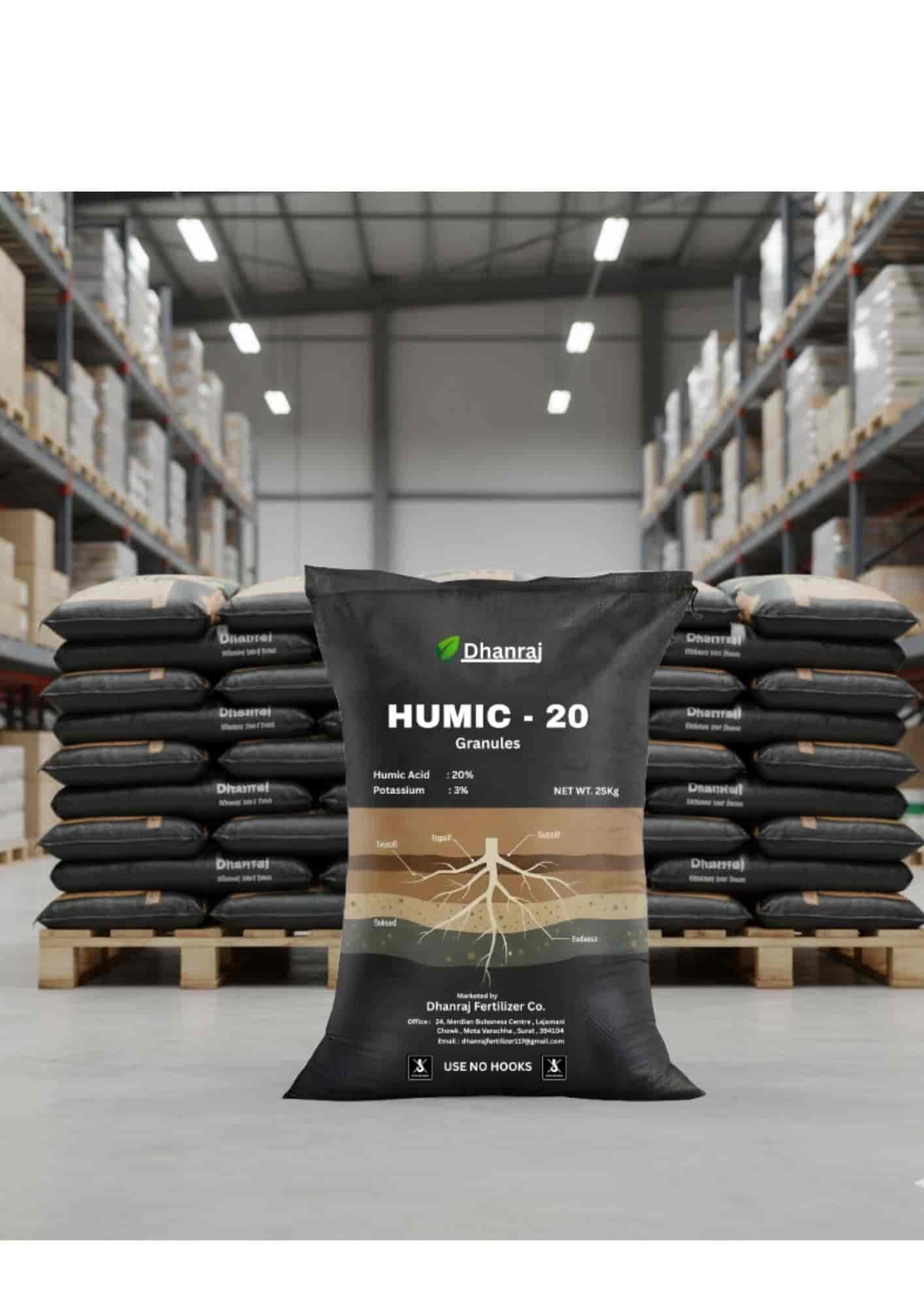 Humic acid granules